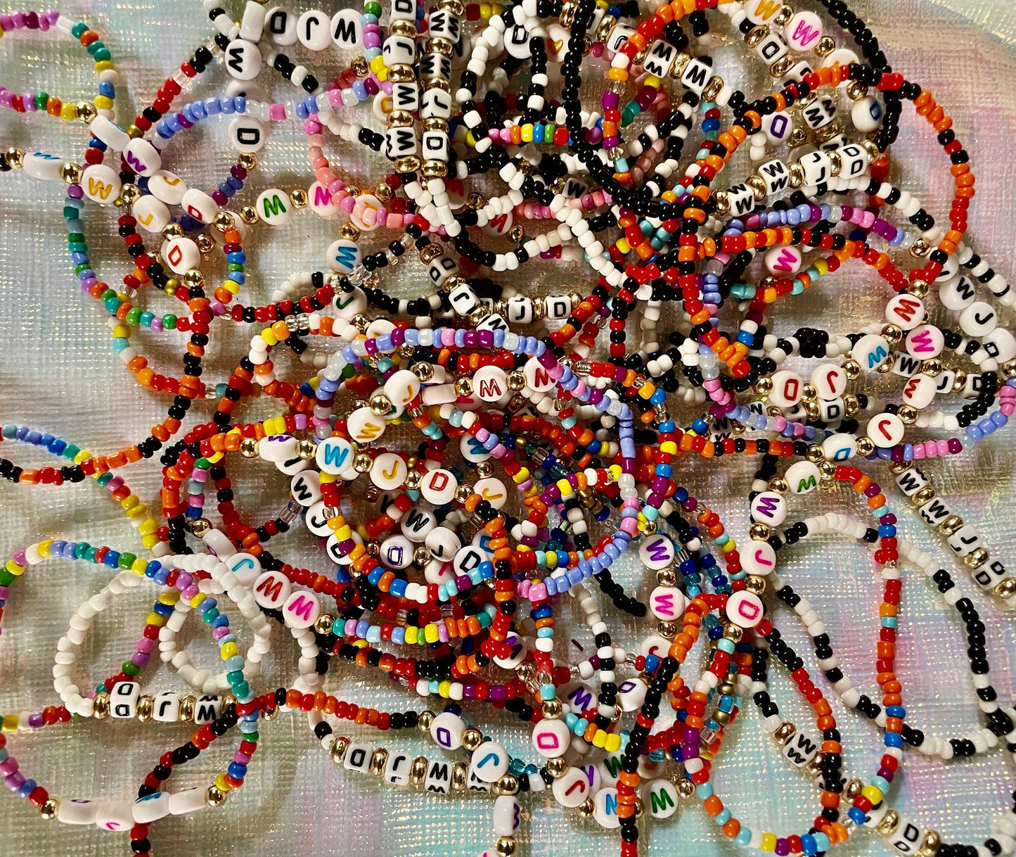 Jesus Beaded Bracelets - Stackable Bulk Friendship Bracelets - Christian Gift