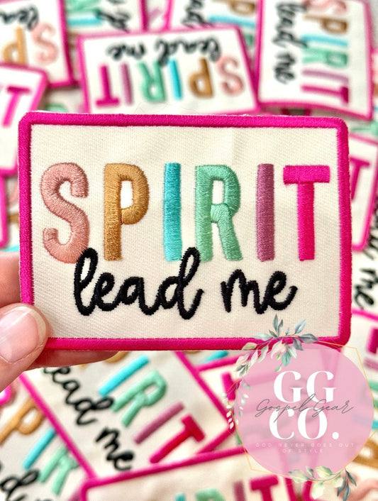 Spirit Lead Me Patch, Christian Hat Patch, Embroidered Patch, Trucker Hat Patch, Iron On, Trendy Hat Patch, Jesus Patch.