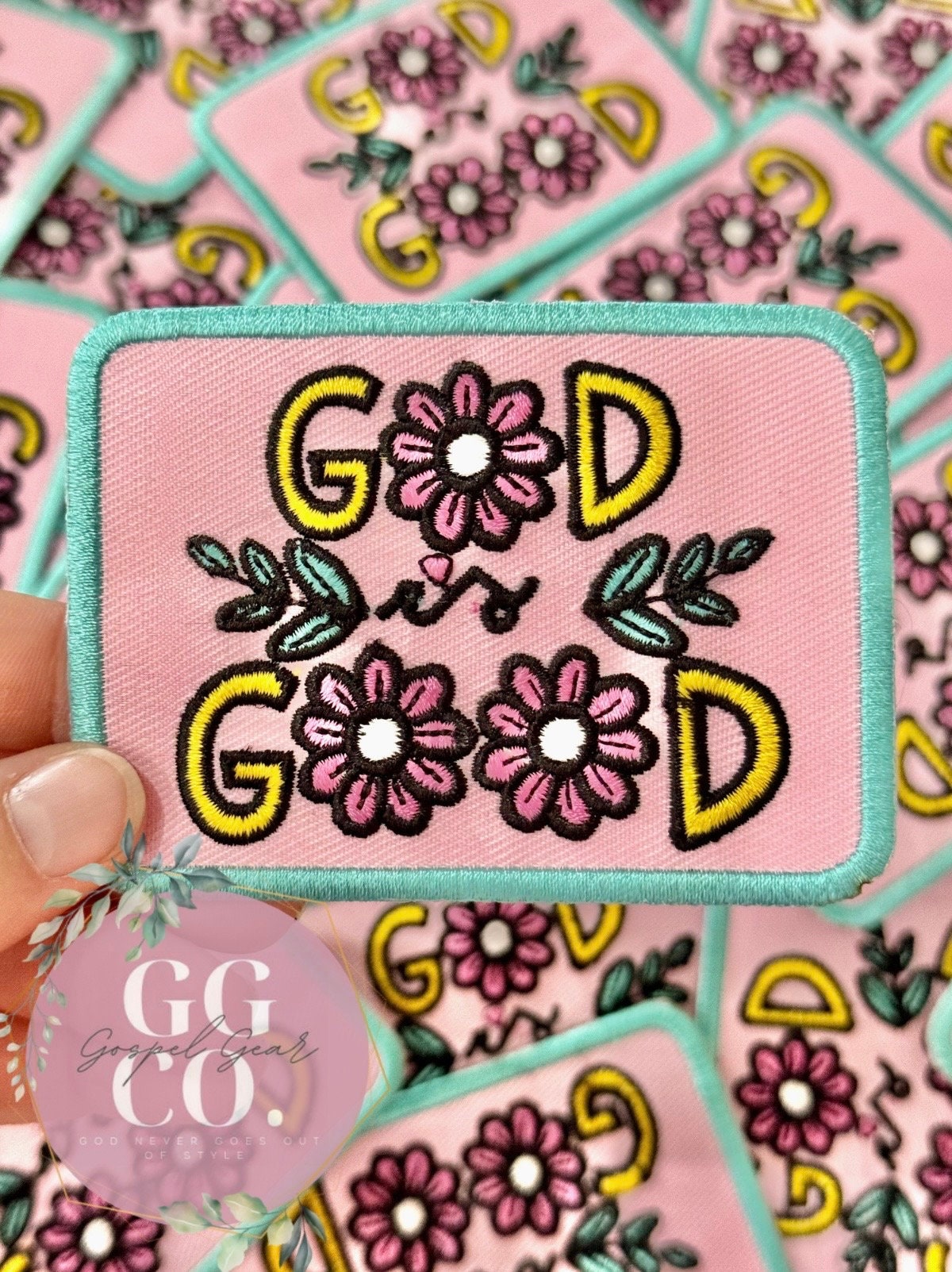 God Is Good Patch, Christian Hat Patch, Embroidered Patch, Trucker Hat Patch, Iron On, Trendy Hat Patch, Jesus Patch.