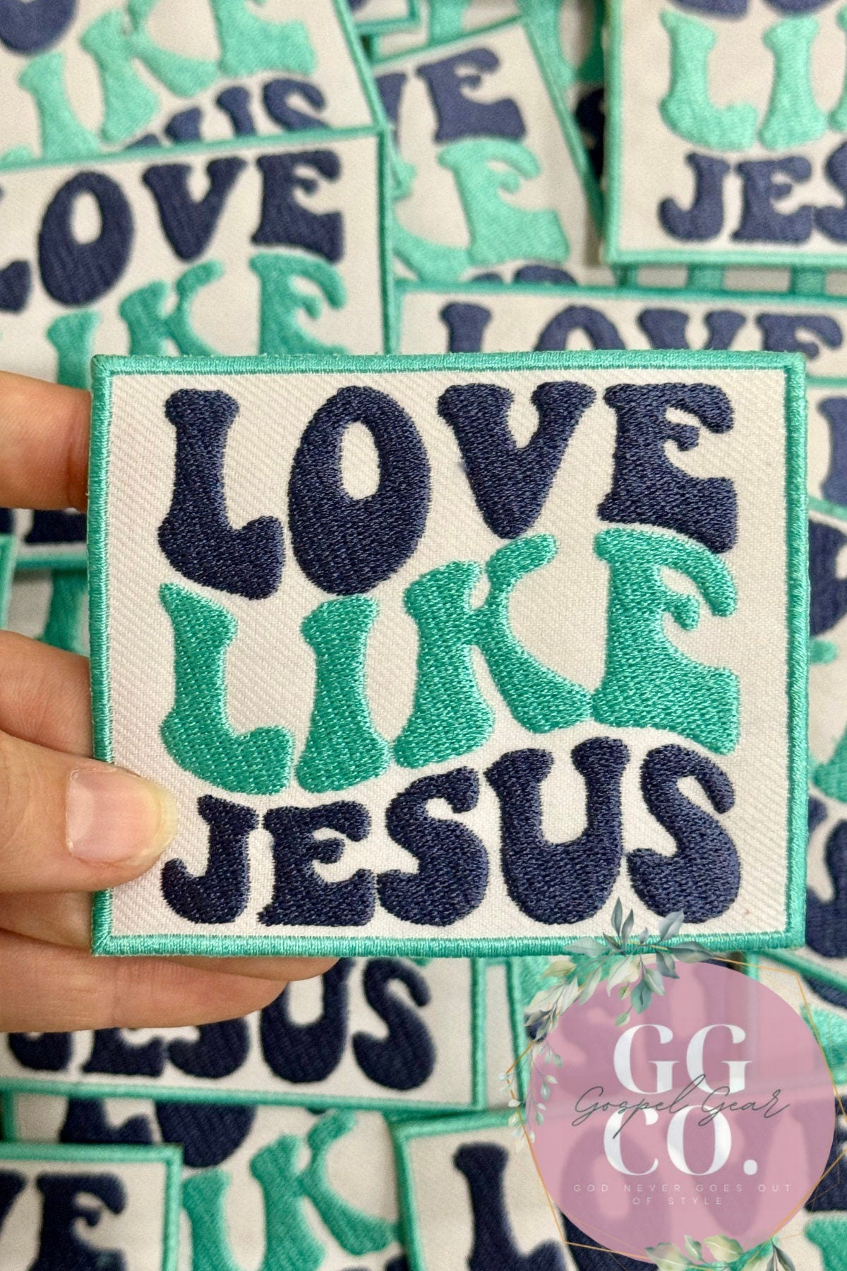 Love Like Jesus Patch, Christian Hat Patch, Embroidered Patch, Trucker Hat Patch, Iron On, Trendy Hat Patch, Jesus Patch.