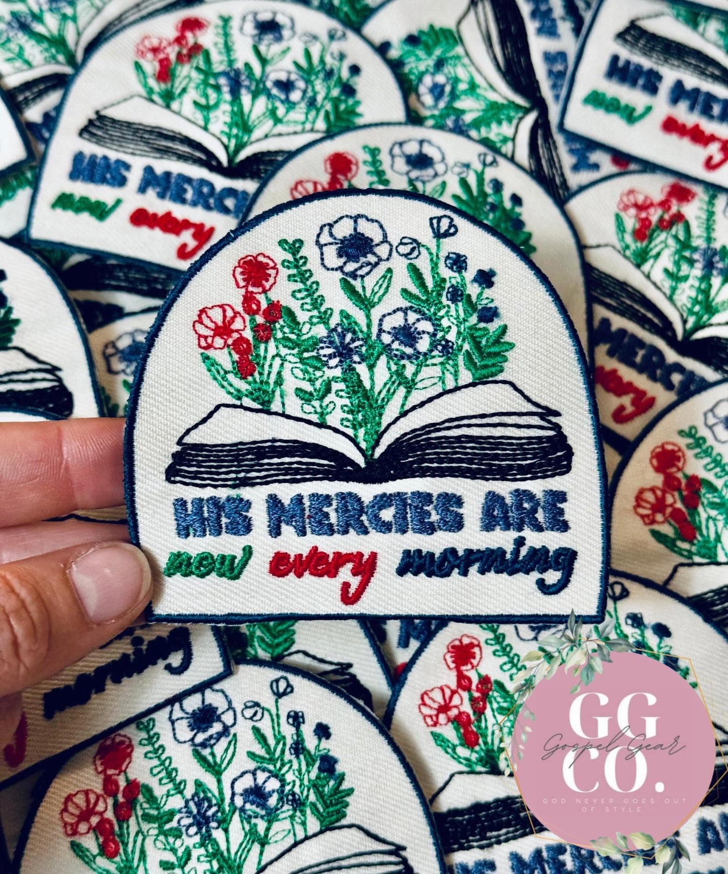 His Mercies Are New Every Morning Patch, Christian Hat Patch, Embroidered Patch, Trucker Hat Patch, Iron On, Trendy Hat Patch, Jesus Patch