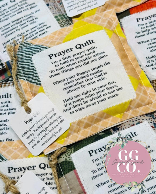 Pocket Prayer Quilt, Prayer Christian Quilt, Faith In Your Hands, Handmade Quilt, Prayer Cloth, Christian Gift