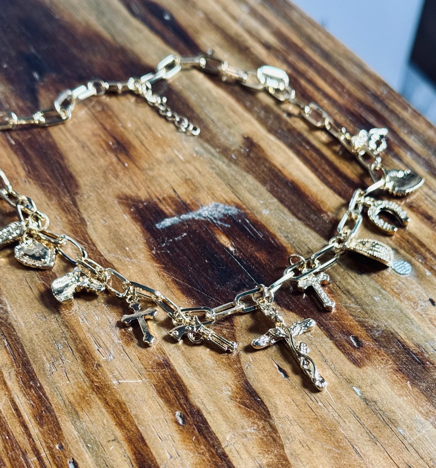 Christian Cowgirl Charm Necklace - Western Cross Charm Necklace - Christian Jewelry - Christian Gift - Christian Apparel - Charm Necklace