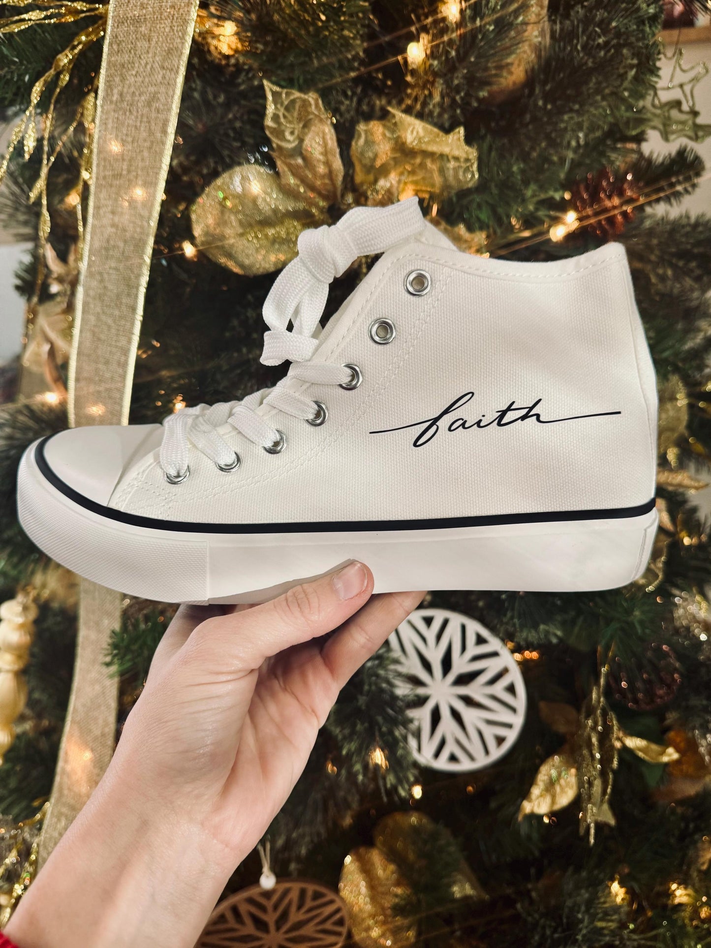 Walk By Faith Canvas Shoes, Christian High Top Shoes, Women High Top Canvas Shoes, Christian Shoes, Christian Gift, Fashion Shoes, Shoes