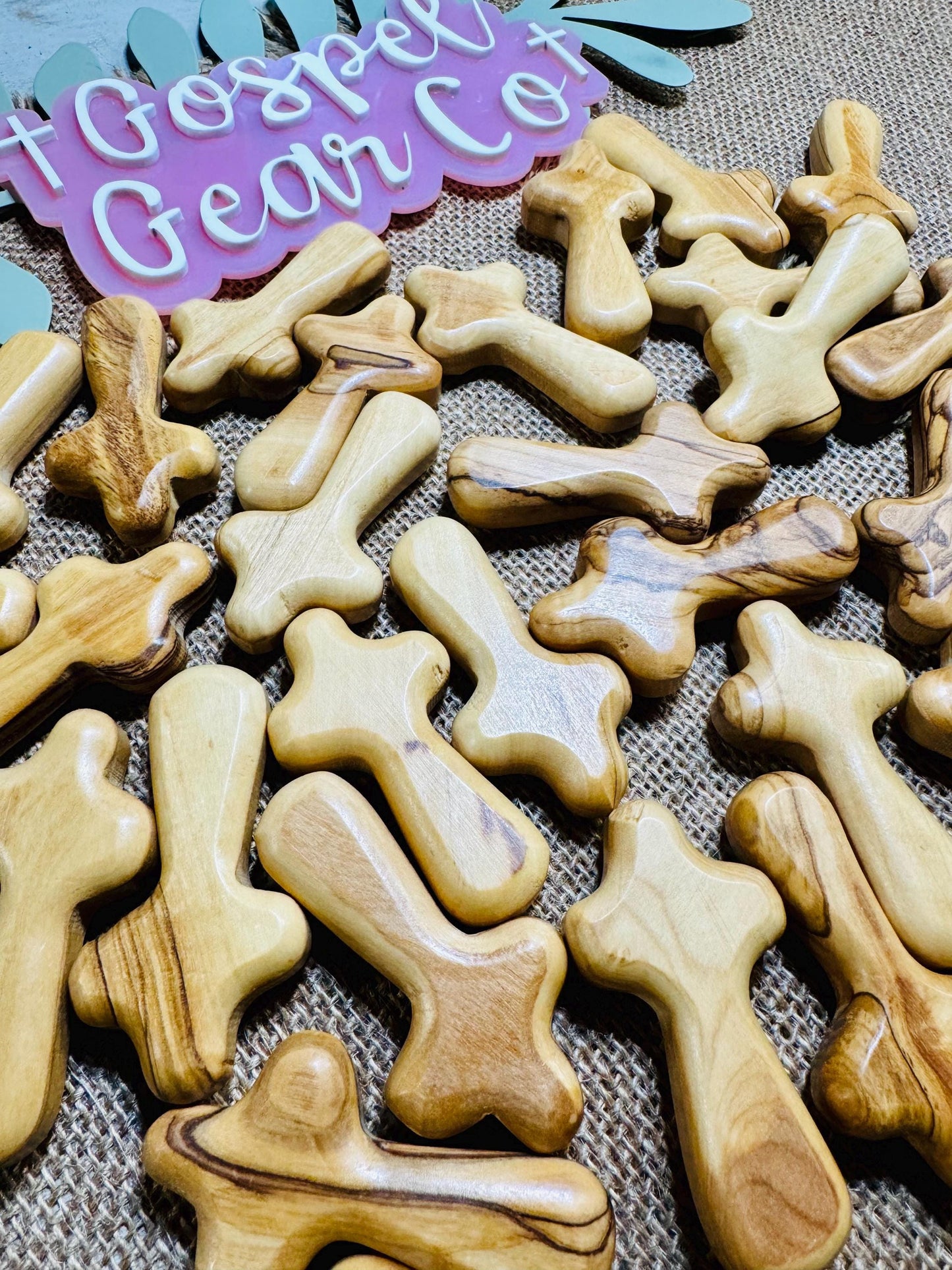 Olive Wood Comfort Cross, Christian Comfort Cross, Handmade Cross, Handheld Cross, Christian Gift, Church Accessories, Wooden Cross, Olive