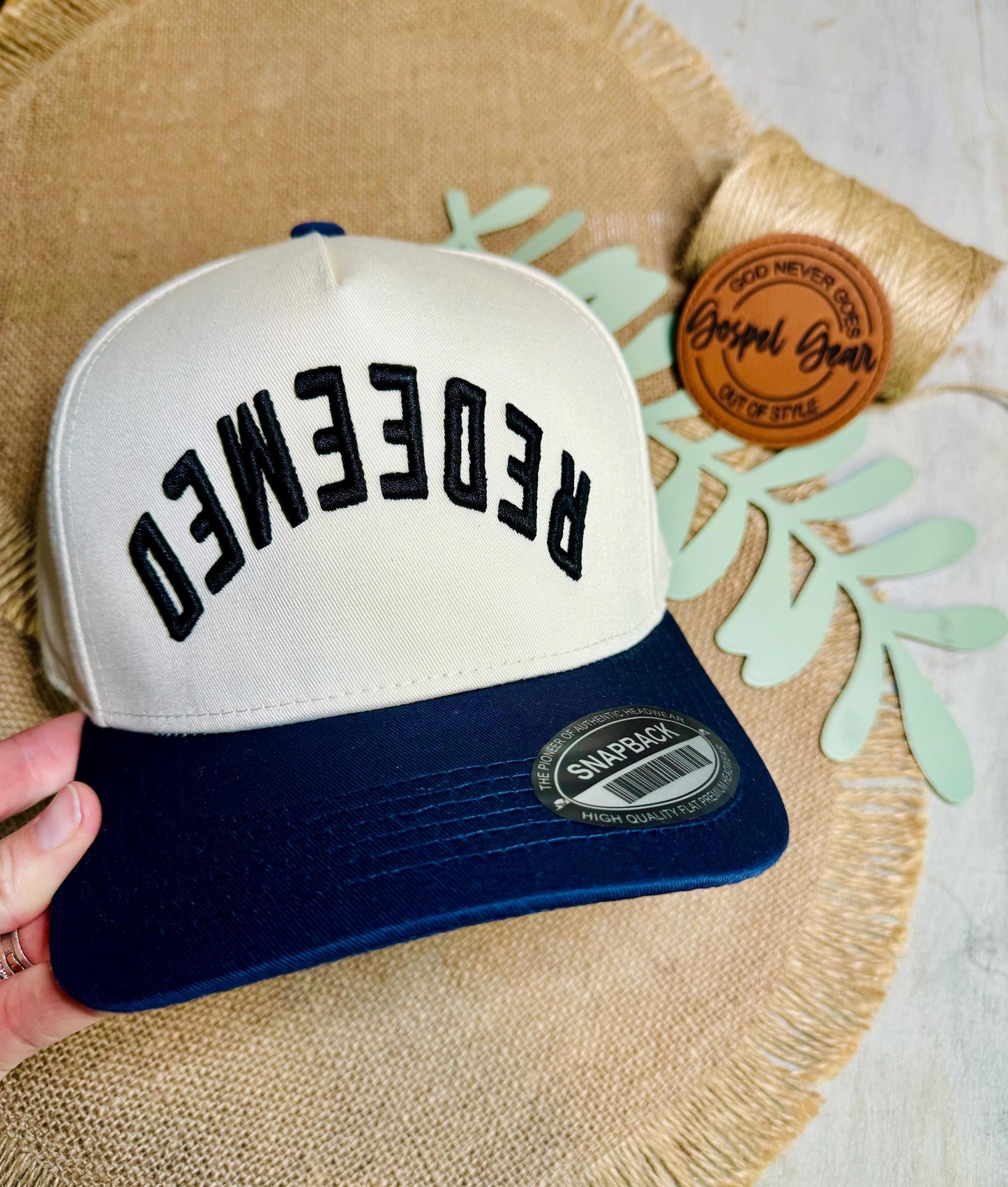 Christian Upside-Down Puff Embroidered Hat