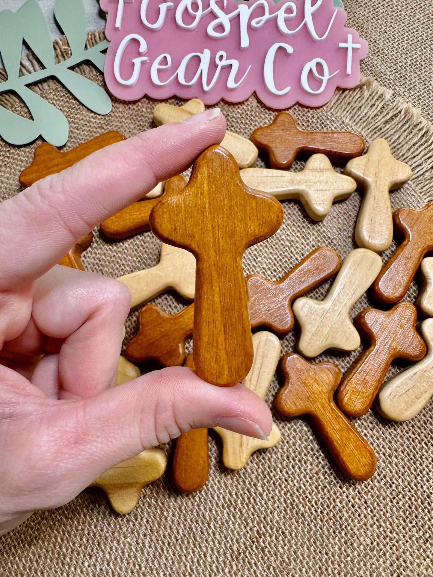 Wood Comfort Cross, Christian Comfort Cross, Handmade Cross, Handheld Cross, Christian Gift, Church Accessories, Wooden Cross, Prayer Cross
