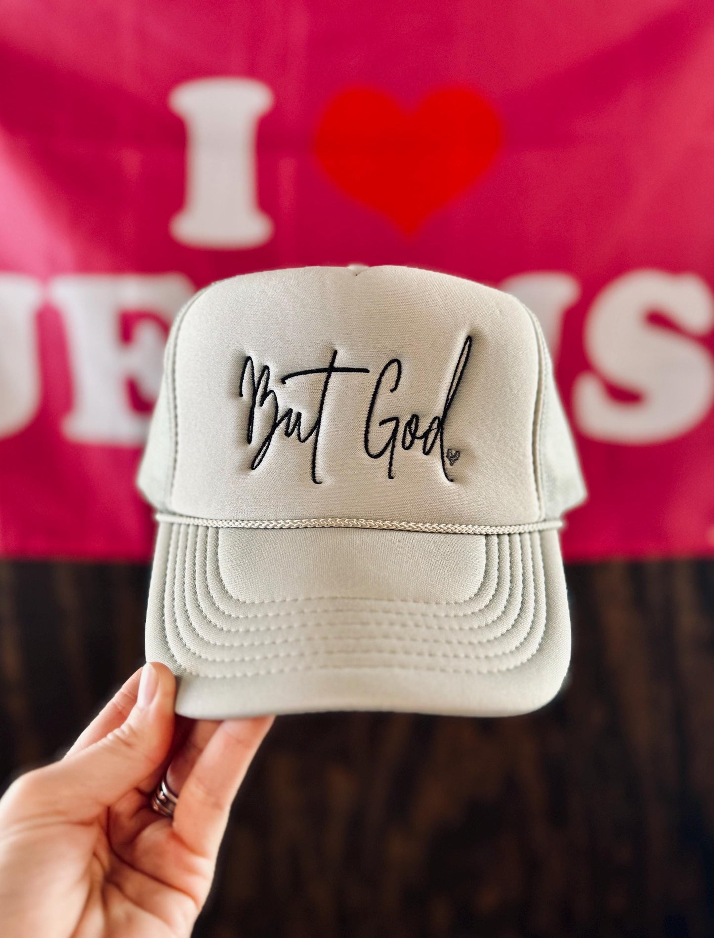 But God Embroidered Trucker Hat