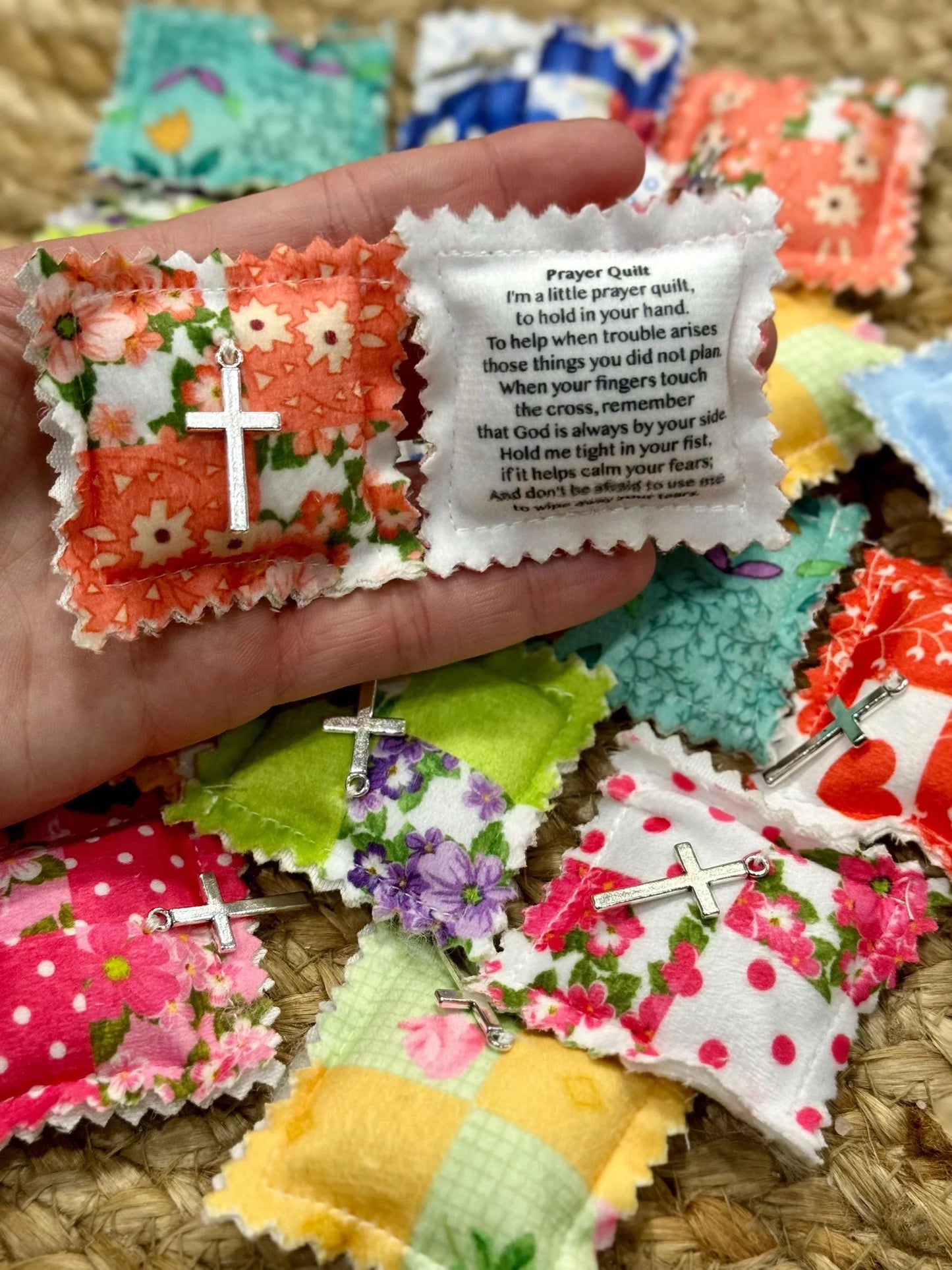 Mini Pocket Prayer Quilt, Prayer Quilt, Pocket Quilt, Quilt Square, Faith In Your Hands, Handmade Quilt, Prayer Cloth, Christian Gift