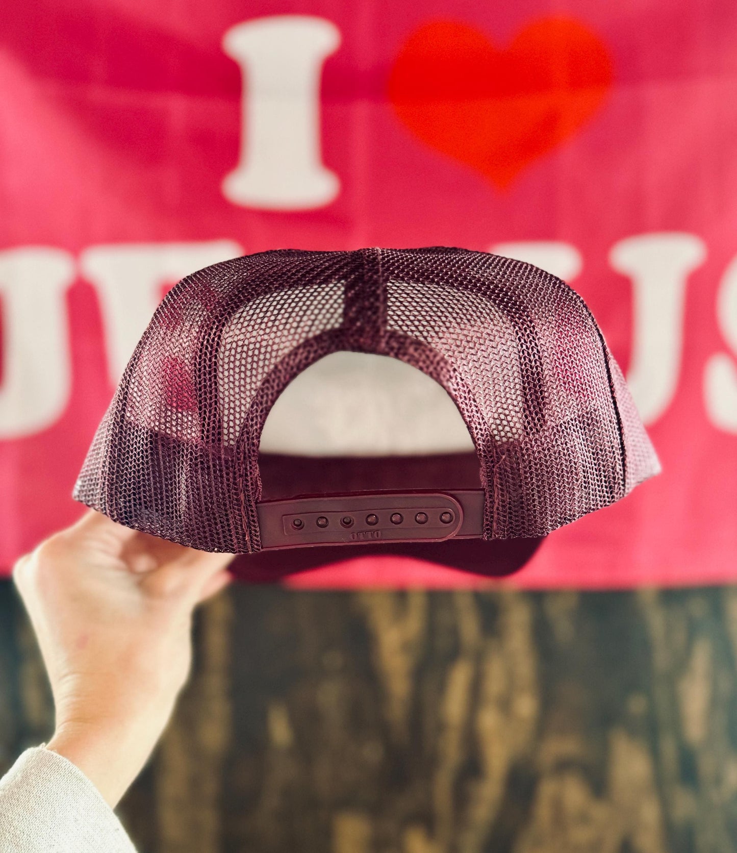 In Jesus Name Embroidered Foam Trucker Hat