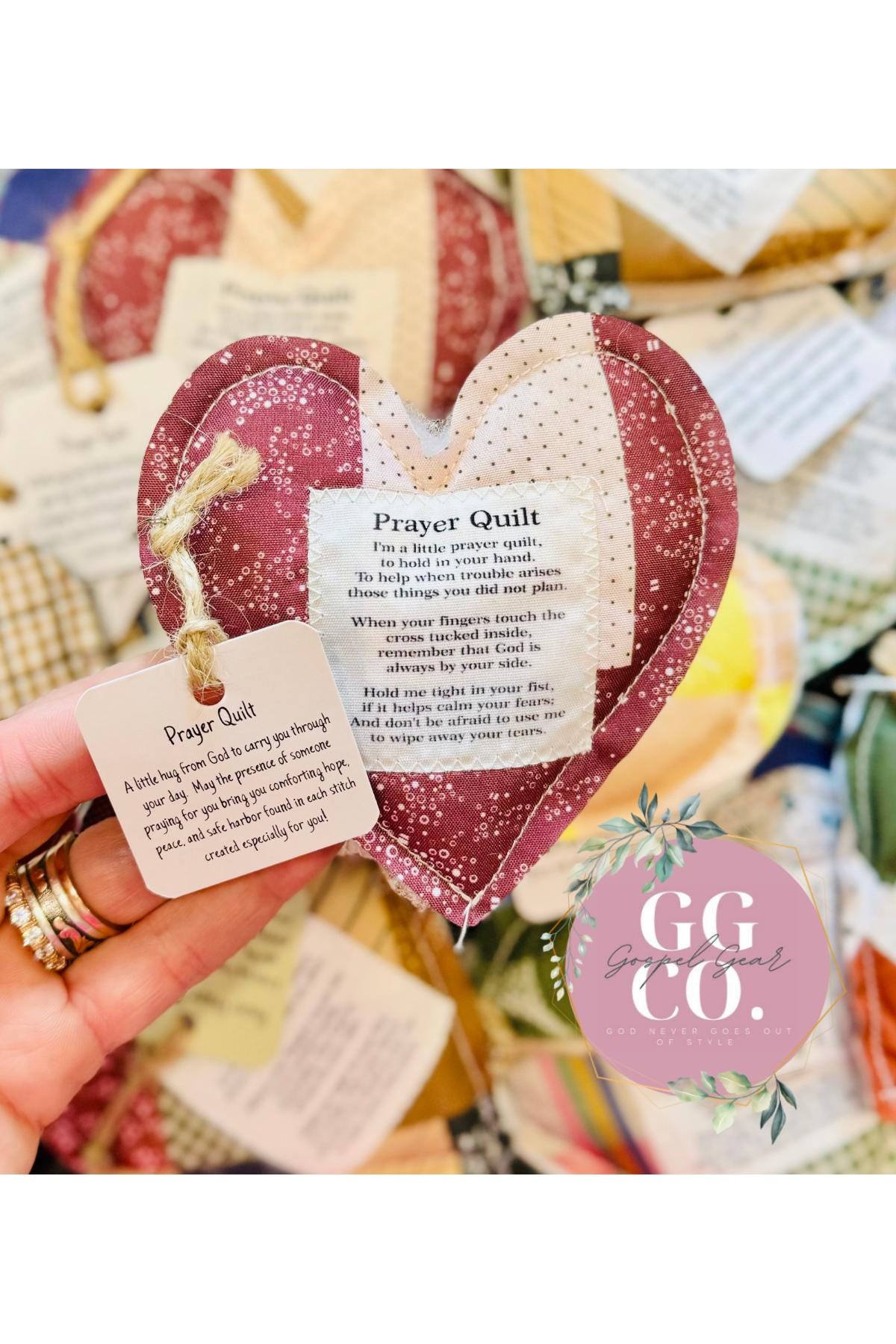 Pocket Prayer Quilt, Prayer Christian Quilt, Faith In Your Hands, Handmade Quilt, Prayer Cloth, Christian Gift