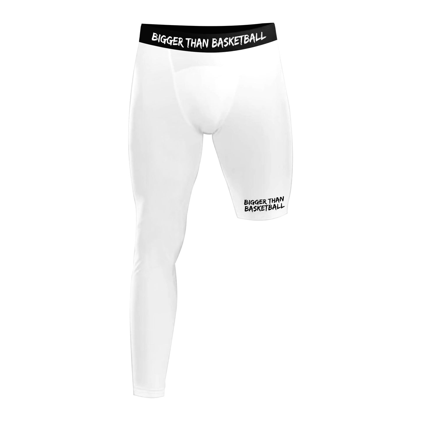 Single-Leg Compression Tights - Right - White
